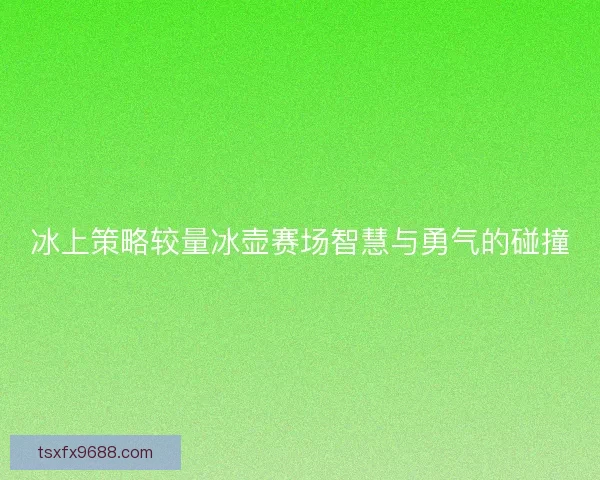 冰上策略较量冰壶赛场智慧与勇气的碰撞 冰上策略较量冰壶赛场智慧与勇气的碰撞